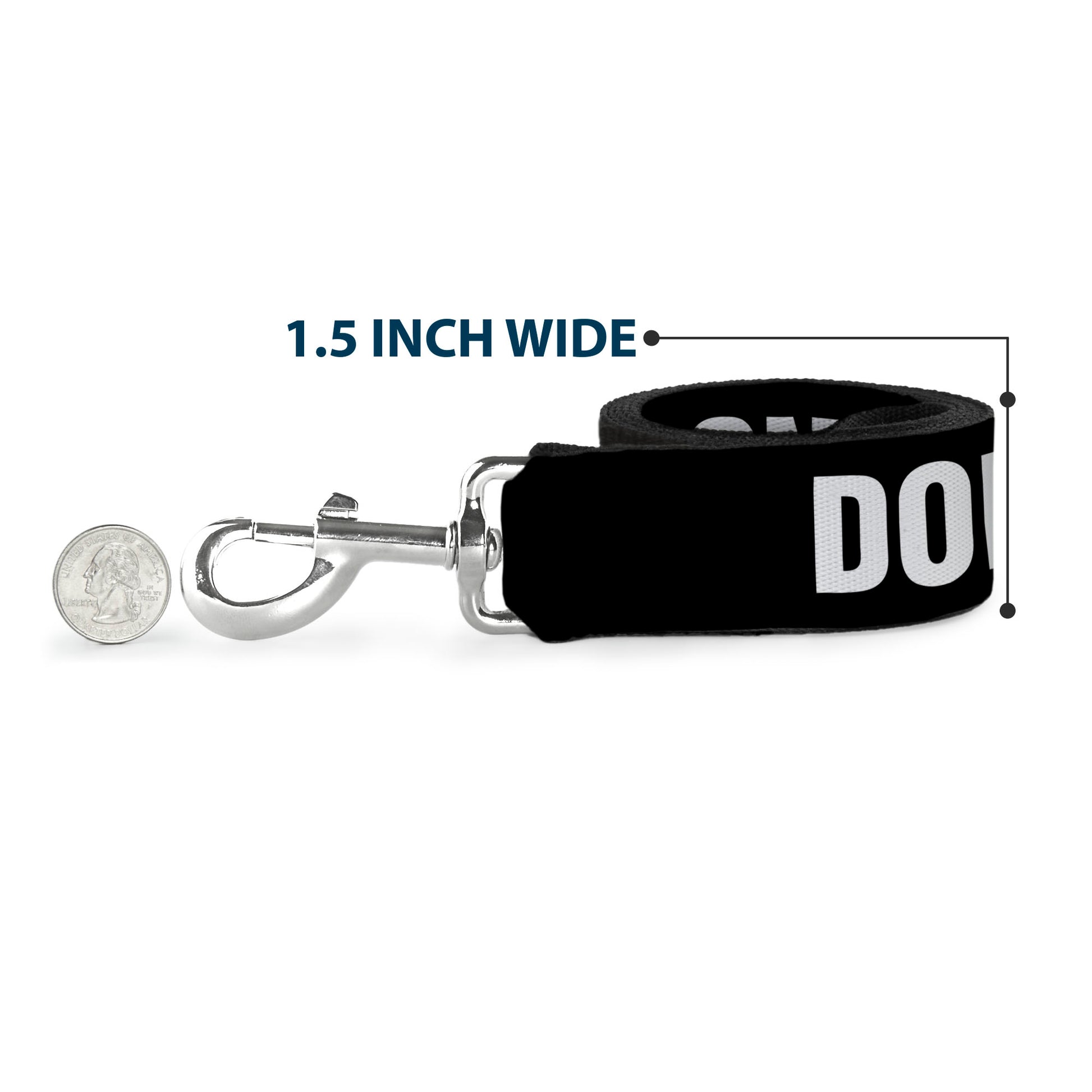 Dog Leash - DON'T JUDGE ME Black/White Dog Leashes Buckle-Down