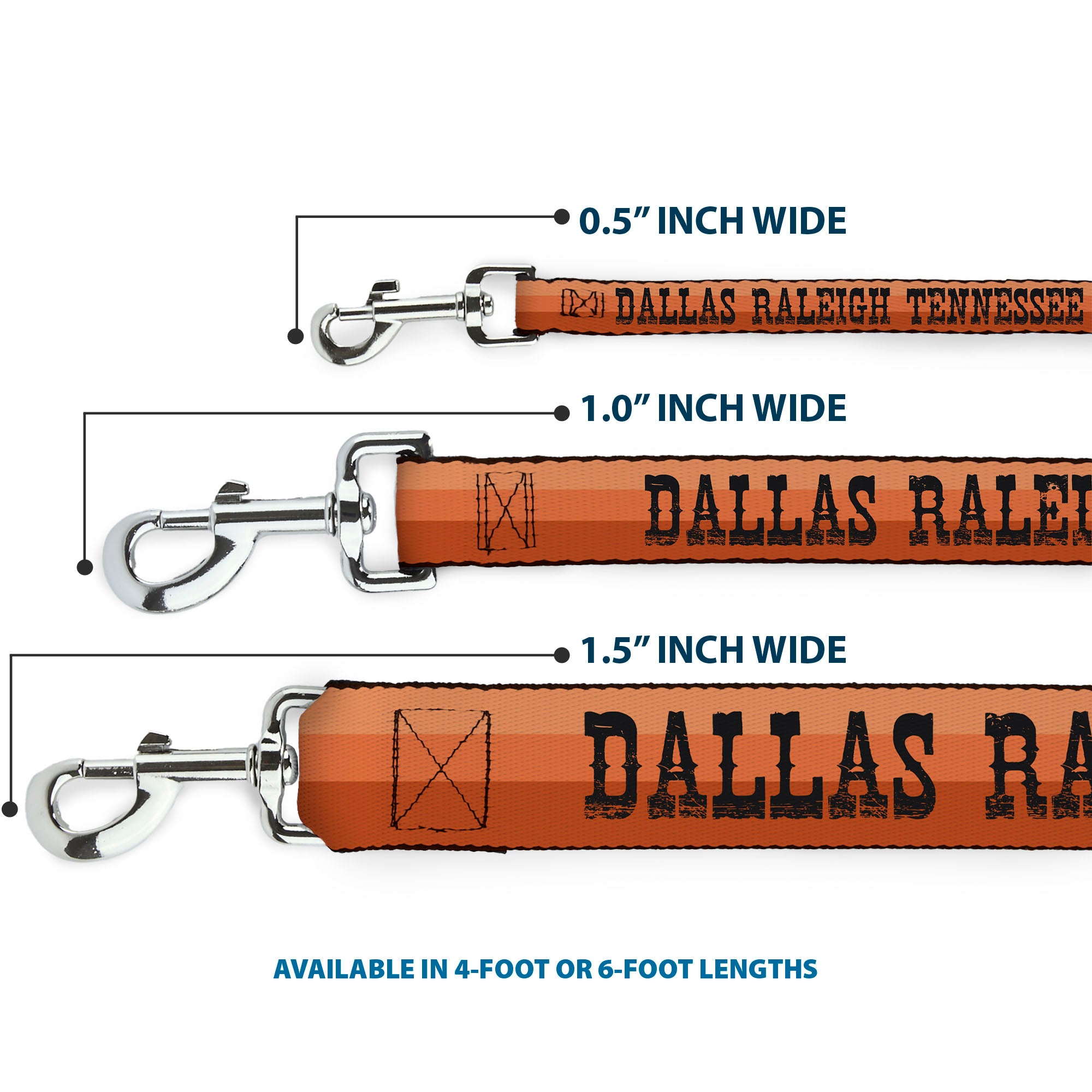 Dog Leash - Dallas-Raleigh-Tennessee-Austin-Boston Stripes Browns/Black Dog Leashes Buckle-Down