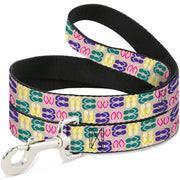 Dog Leash - Flip Flops6 Sand/Multi Color Dog Leashes Buckle-Down