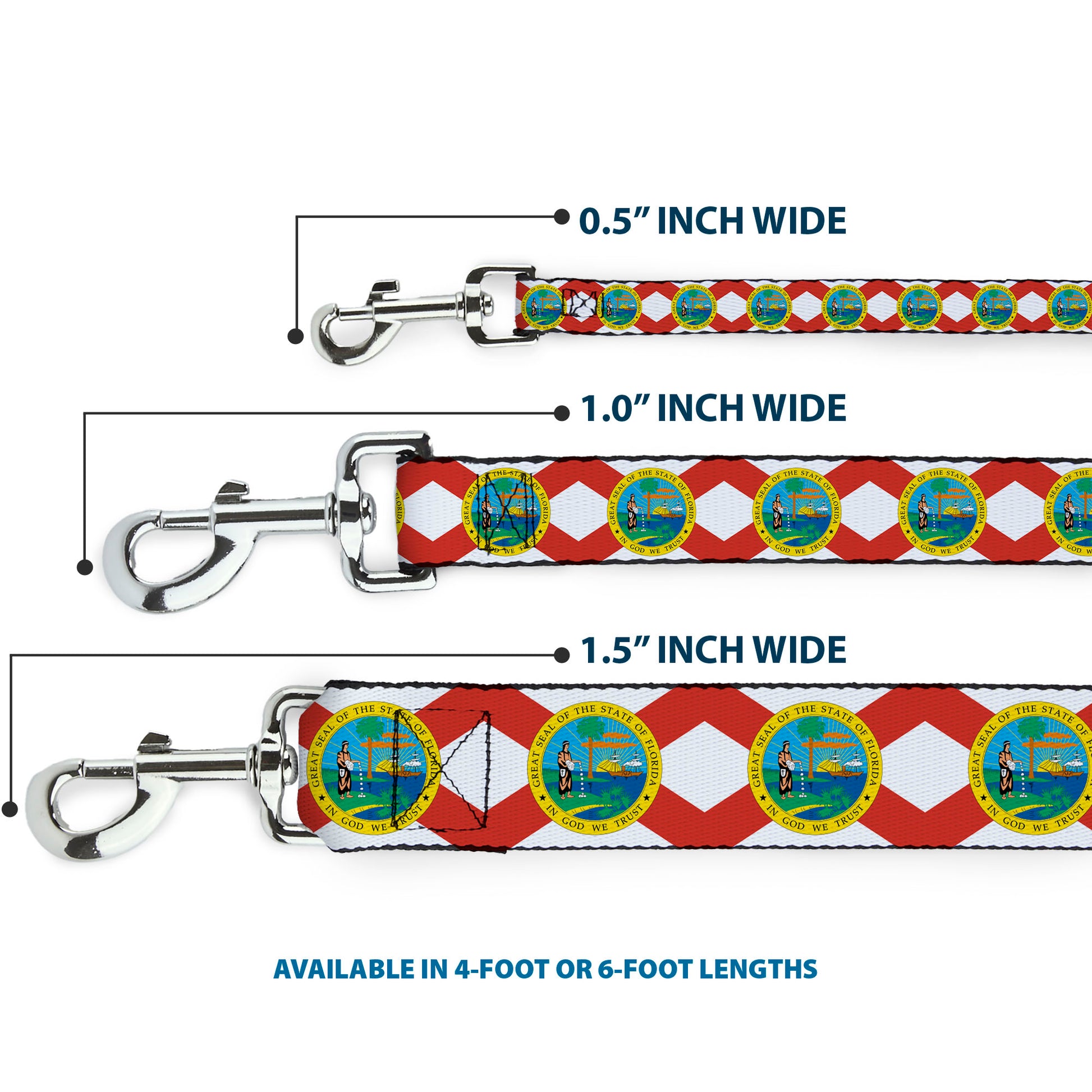 Dog Leash - Florida Flag Continuous Dog Leashes Buckle-Down