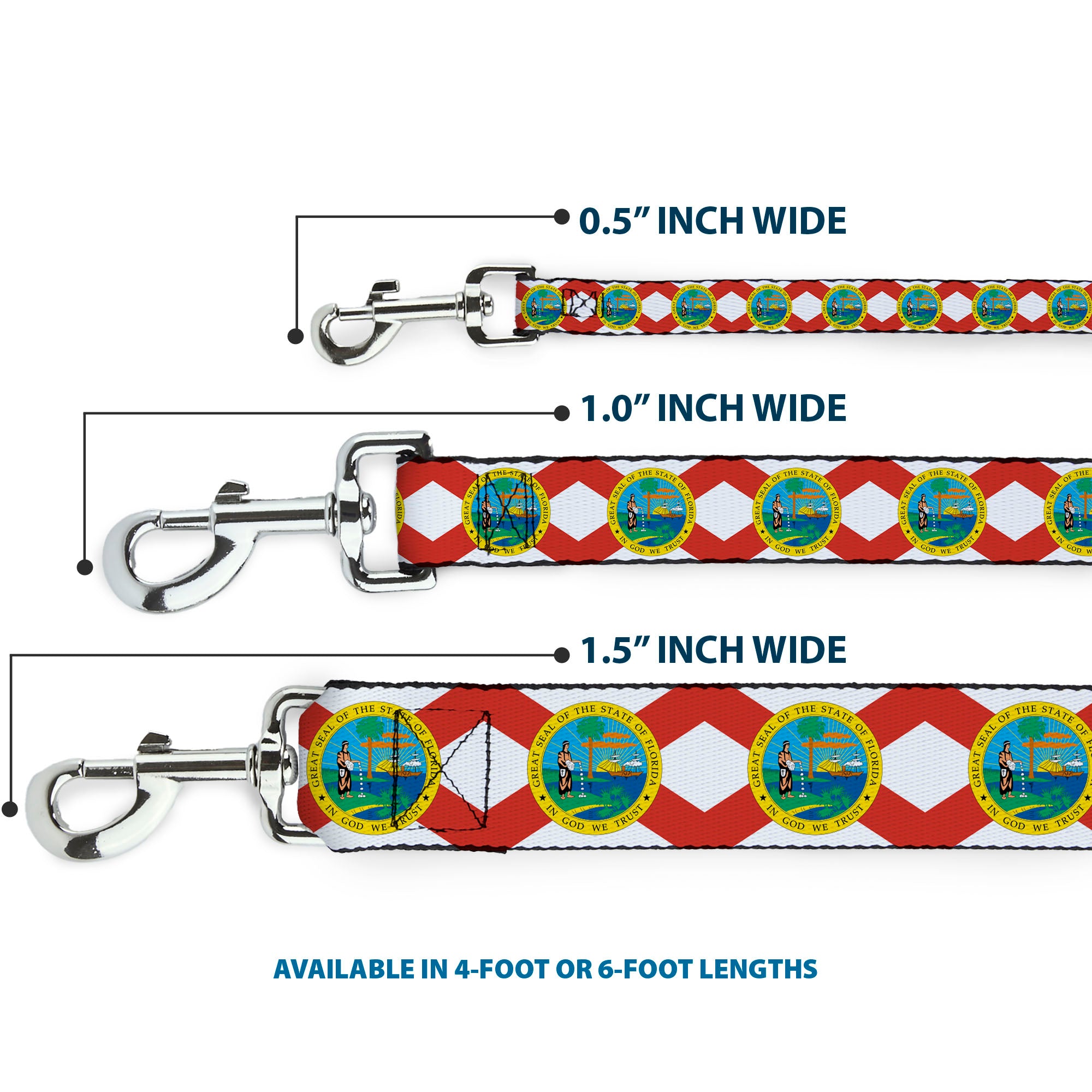 Dog Leash - Florida Flag Continuous Dog Leashes Buckle-Down