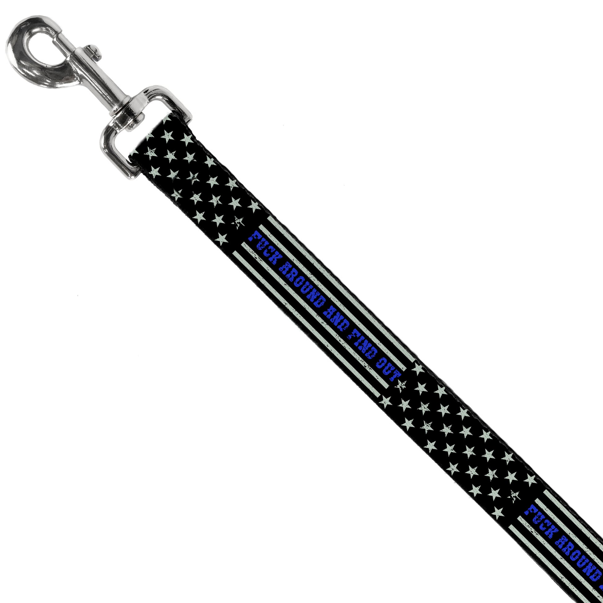 Dog Leash - FAFO FUCK AROUND AND FIND OUT Thin Blue Line Flag Dog Leashes Buckle-Down