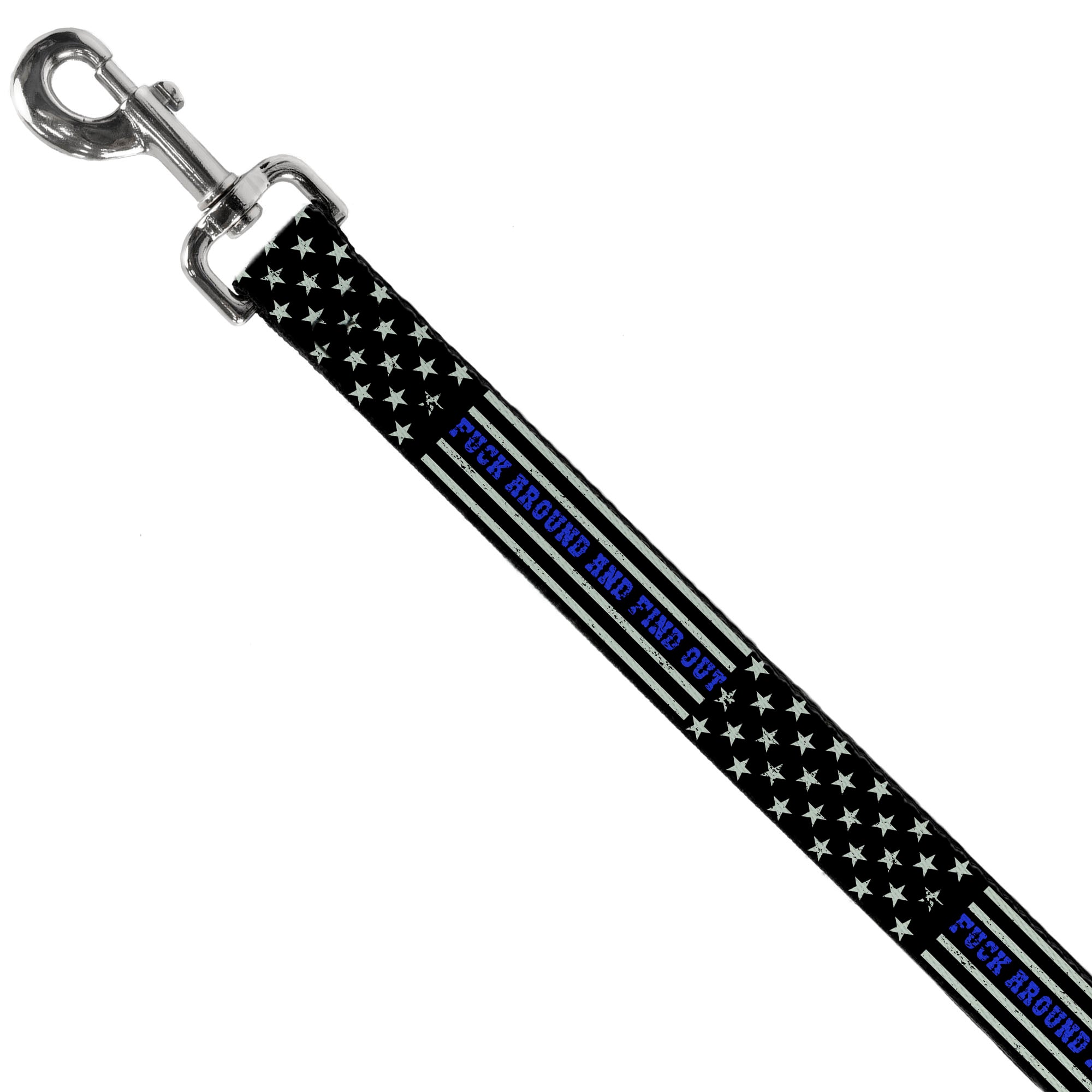 Dog Leash - FAFO FUCK AROUND AND FIND OUT Thin Blue Line Flag Dog Leashes Buckle-Down
