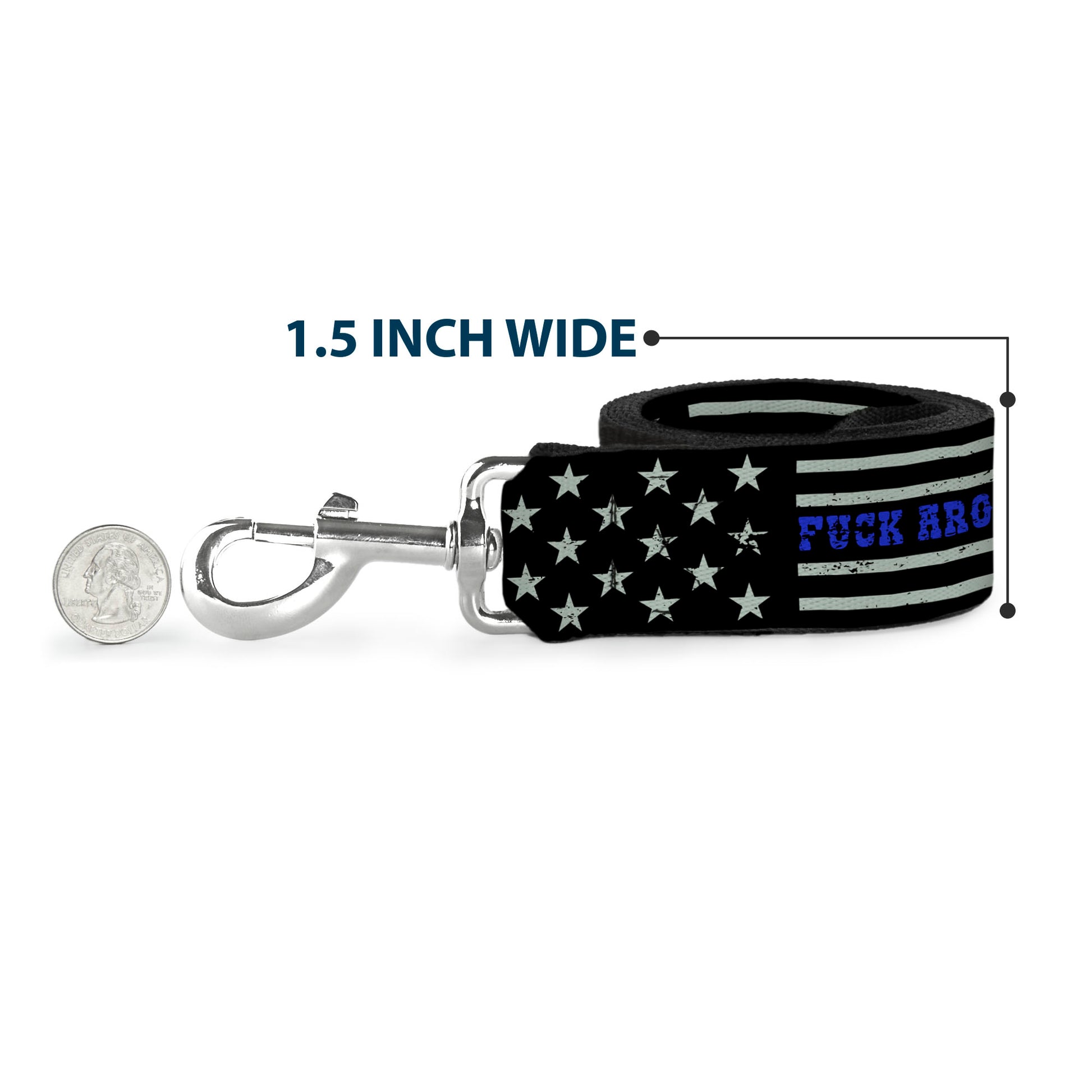 Dog Leash - FAFO FUCK AROUND AND FIND OUT Thin Blue Line Flag Dog Leashes Buckle-Down