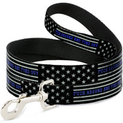 Dog Leash - FAFO FUCK AROUND AND FIND OUT Thin Blue Line Flag Dog Leashes Buckle-Down