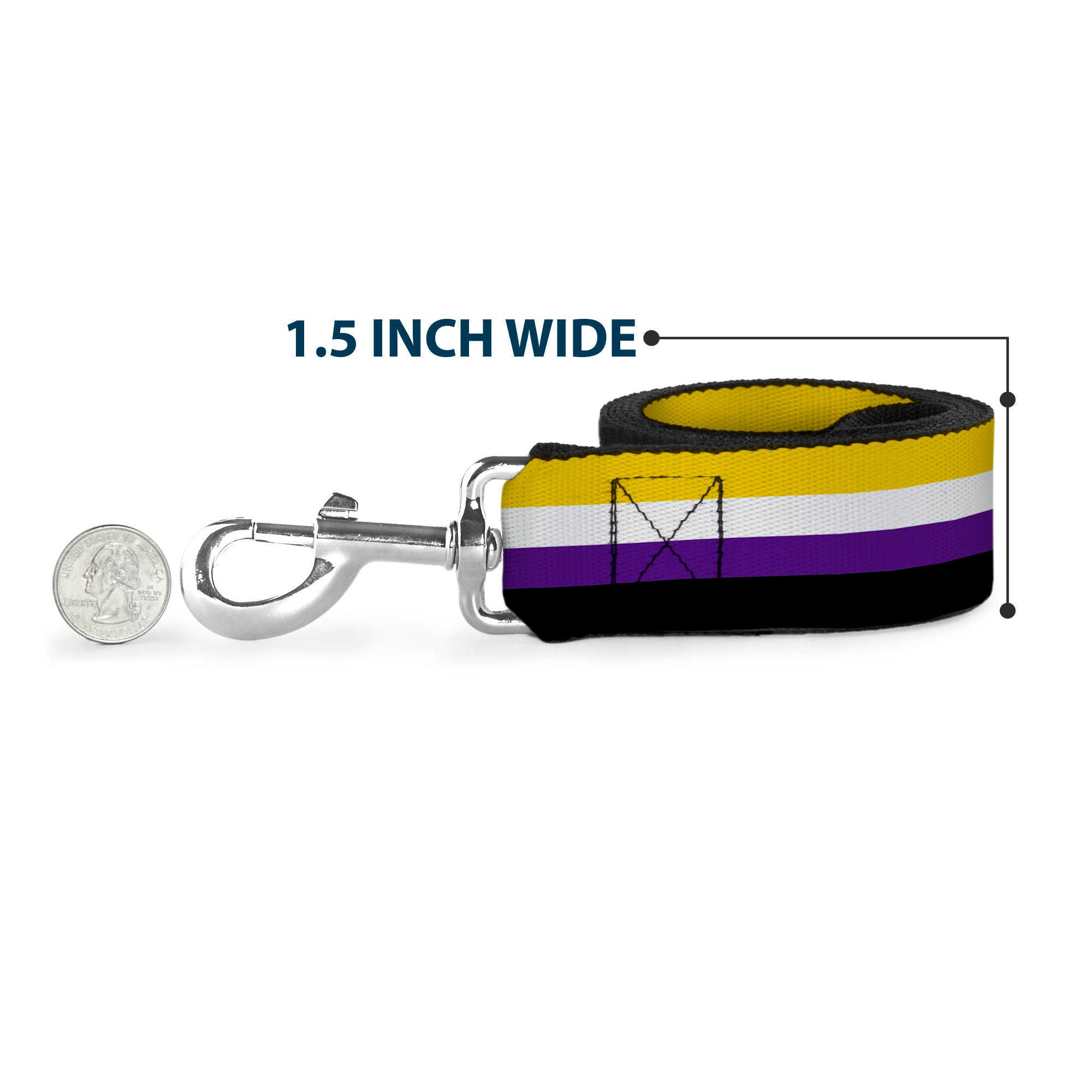 Dog Leash - Flag Non-Binary Stripe Dog Leashes Buckle-Down