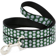 Dog Leash - Golf Balls Green/White Dog Leashes Buckle-Down