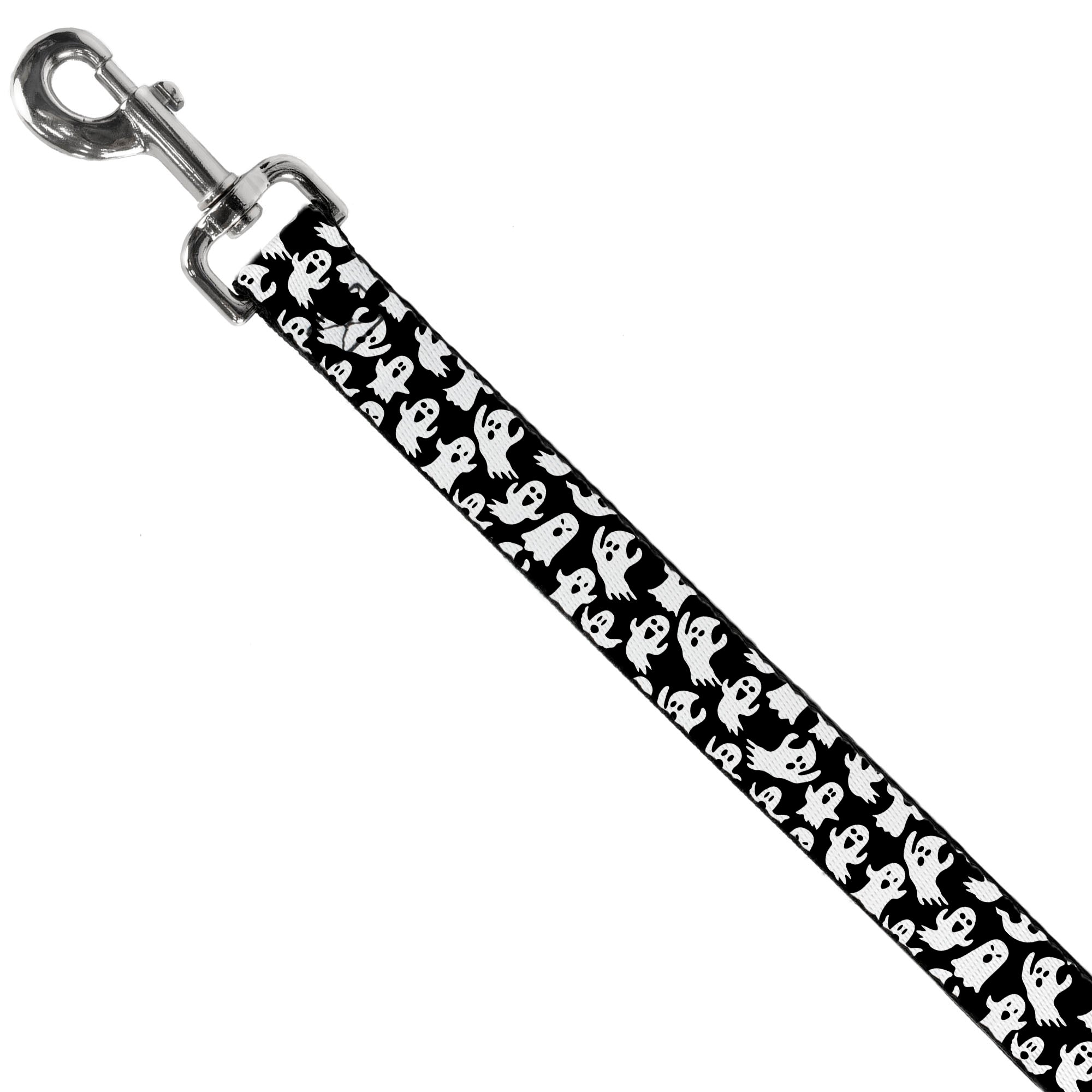 Dog Leash - Ghosts Poses Scattered Black/White Dog Leashes Buckle-Down