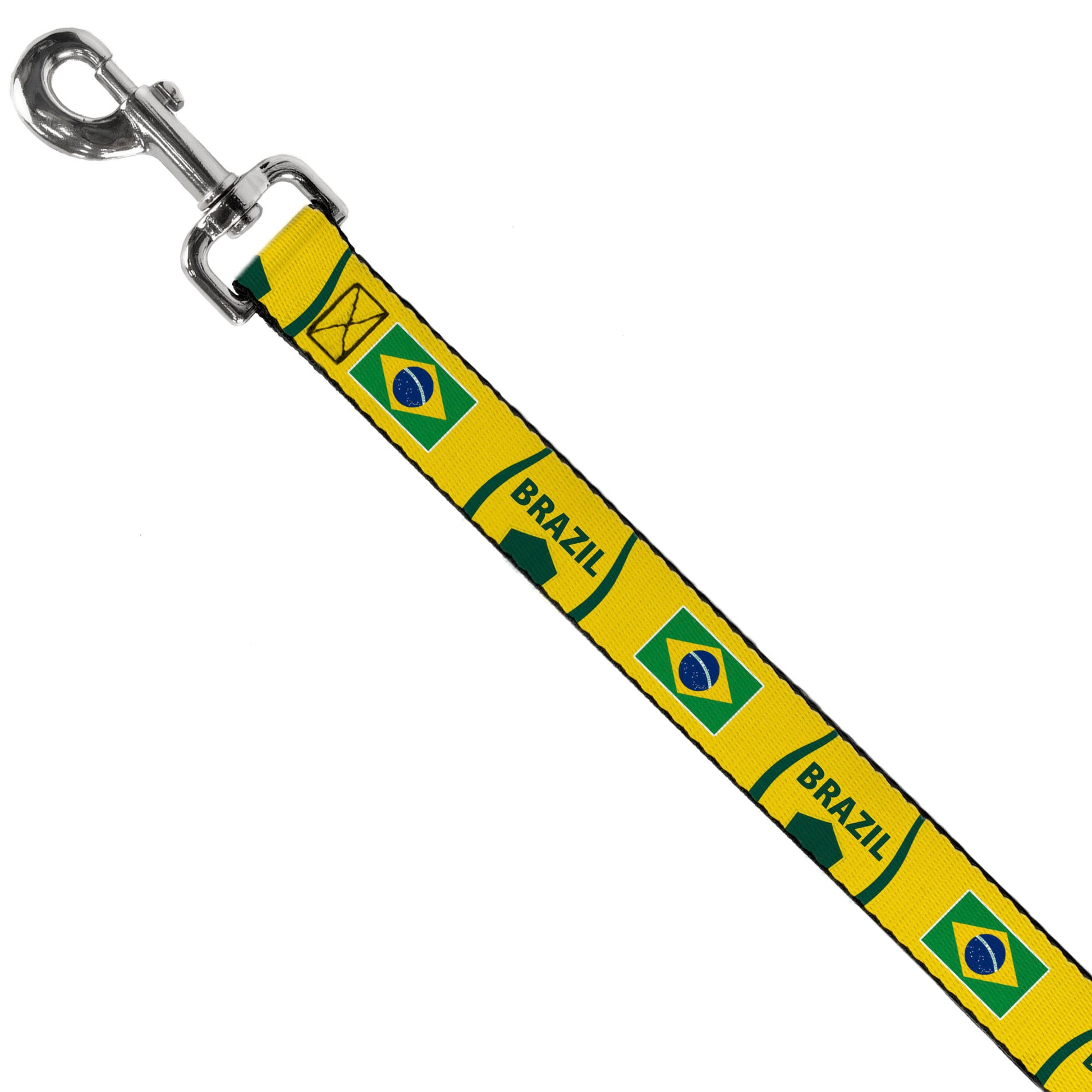 Dog Leash - Global Soccer Cup Series Brazil Spirit Flag Dog Leashes Buckle-Down