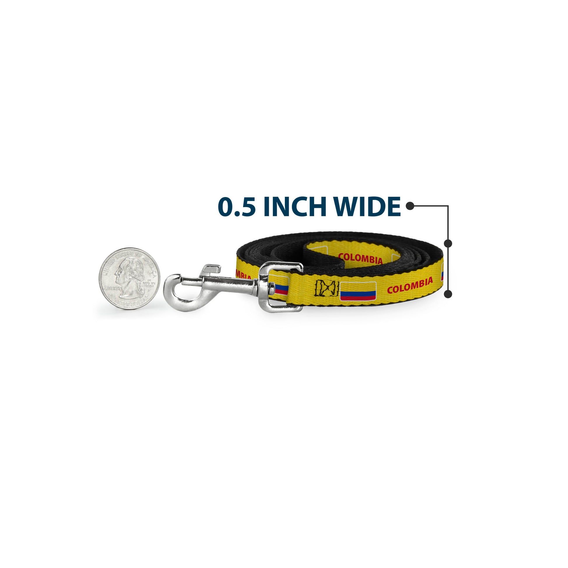 Dog Leash - Global Soccer Cup Series Colombia Spirit Flag Dog Leashes Buckle-Down