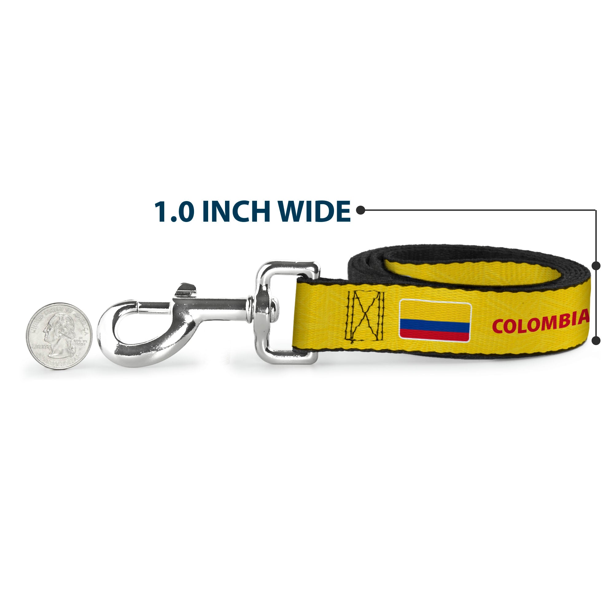Dog Leash - Global Soccer Cup Series Colombia Spirit Flag Dog Leashes Buckle-Down