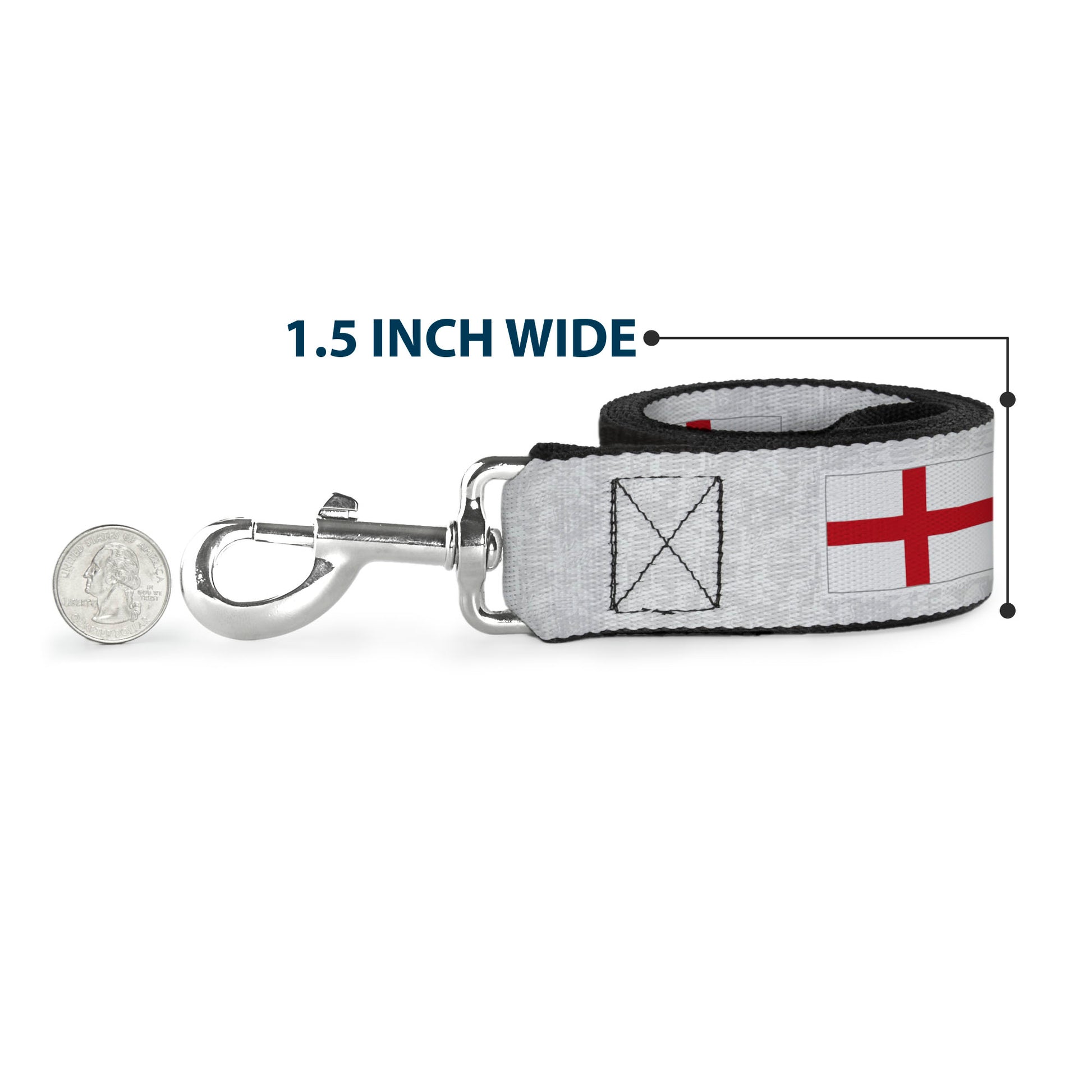 Dog Leash - Global Soccer Cup Series England Spirit Flag Dog Leashes Buckle-Down