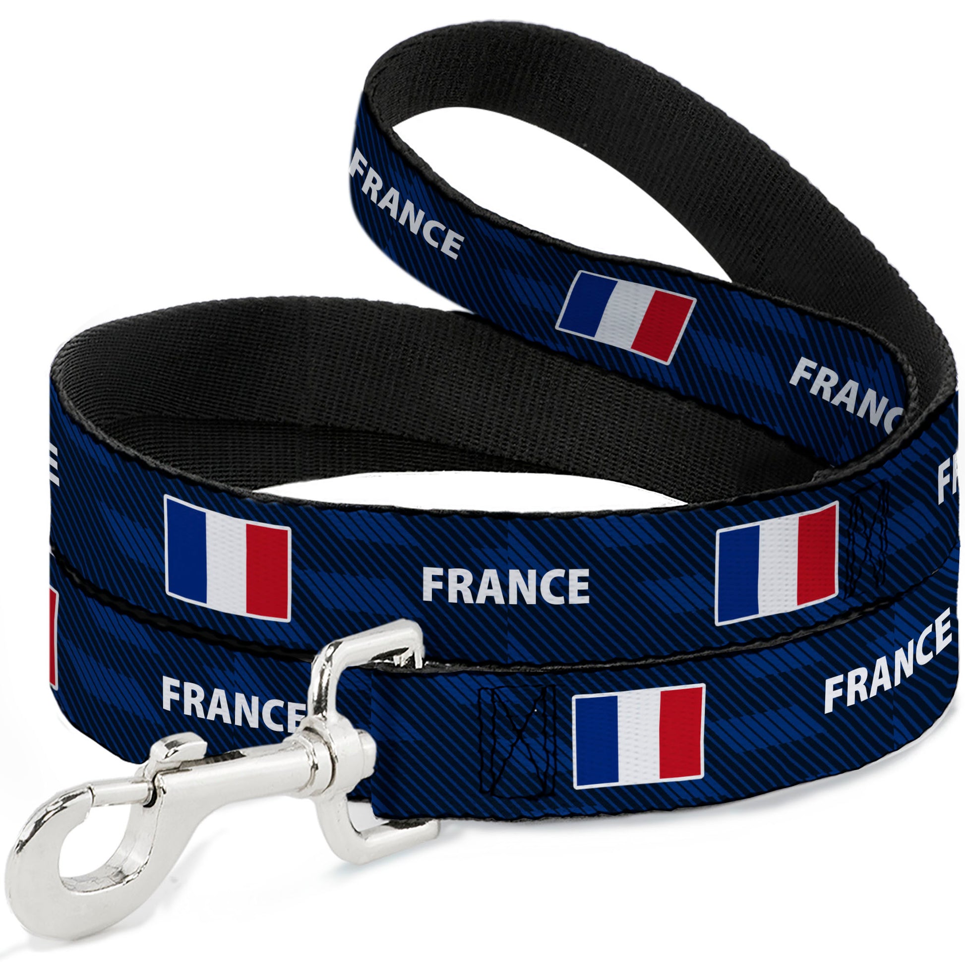 Dog Leash - Global Soccer Cup Series France Spirit Flag Dog Leashes Buckle-Down