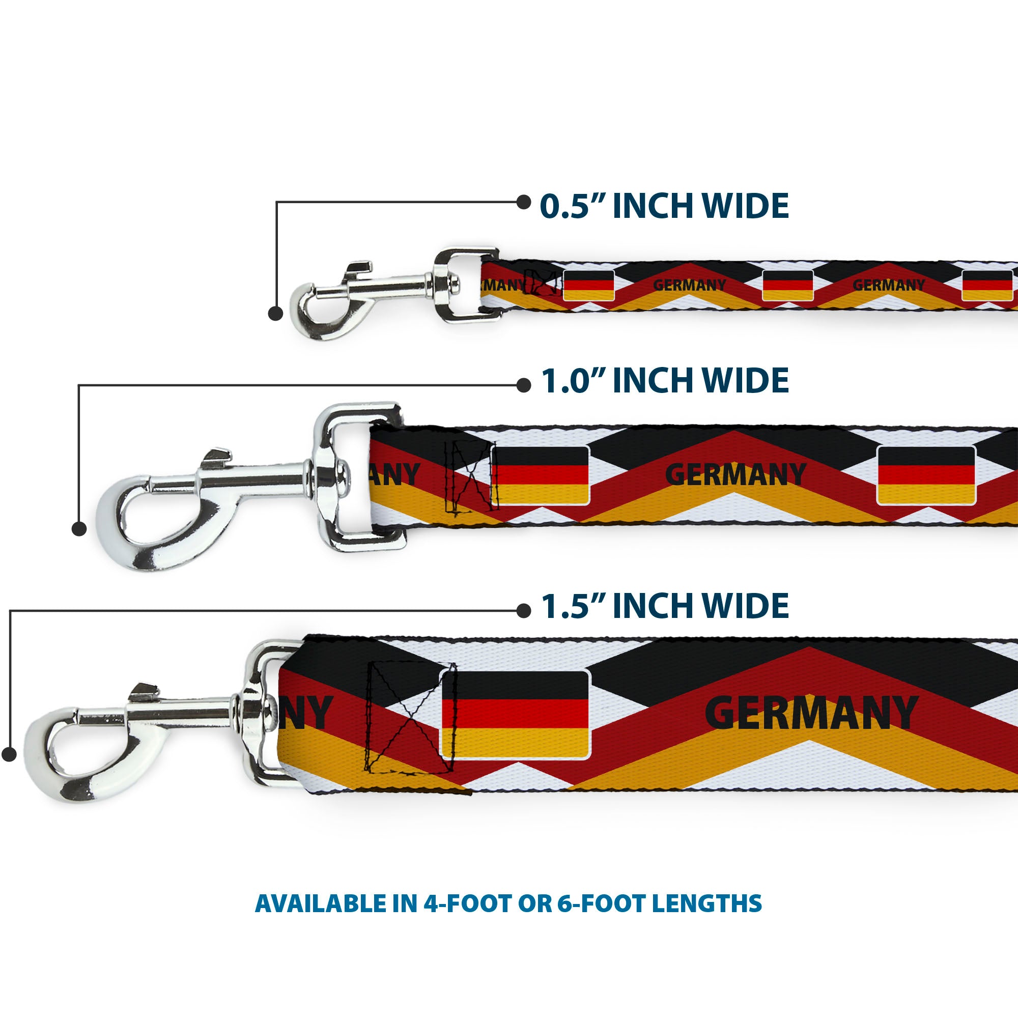 Dog Leash - Global Soccer Cup Series Germany Spirit Flag Dog Leashes Buckle-Down