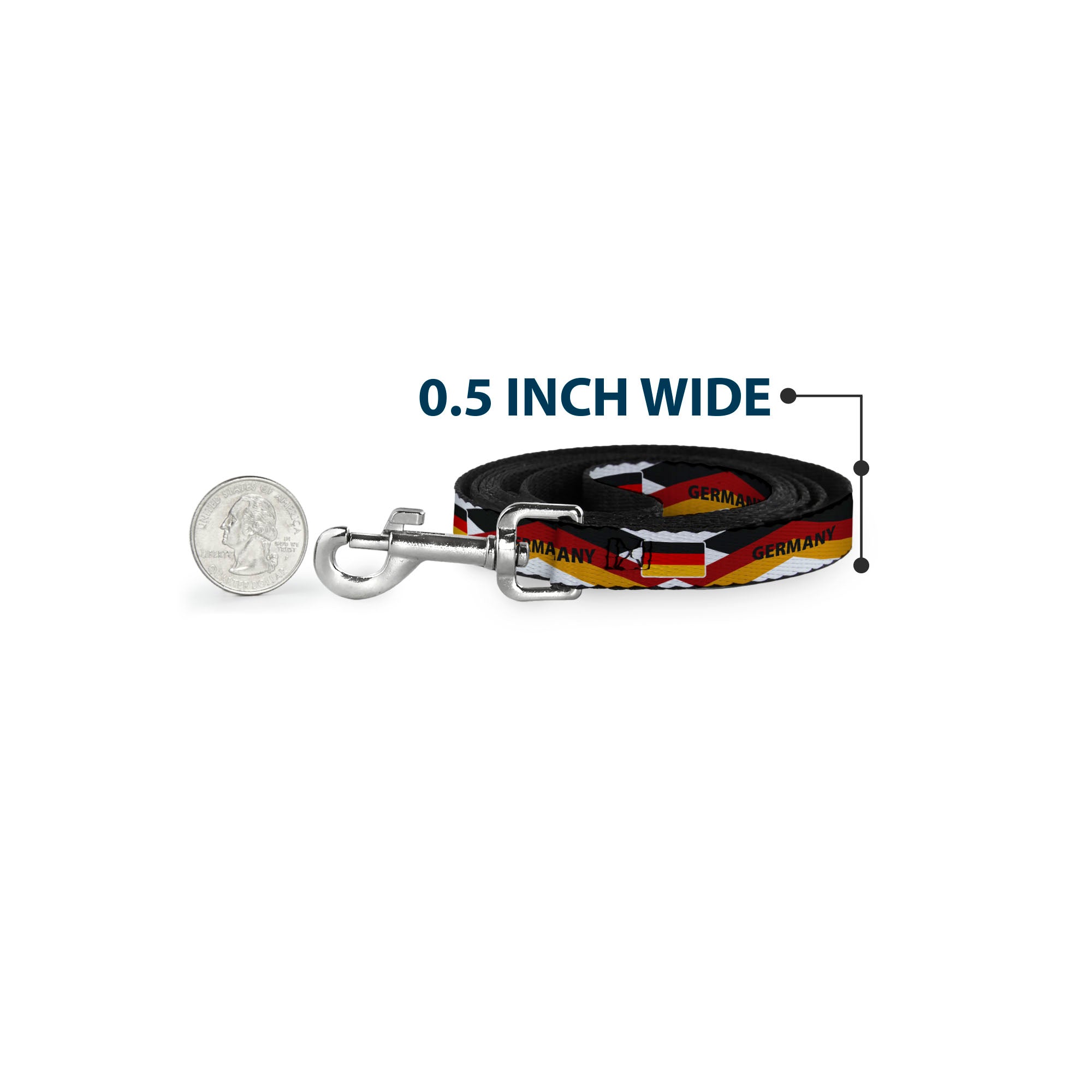 Dog Leash - Global Soccer Cup Series Germany Spirit Flag Dog Leashes Buckle-Down