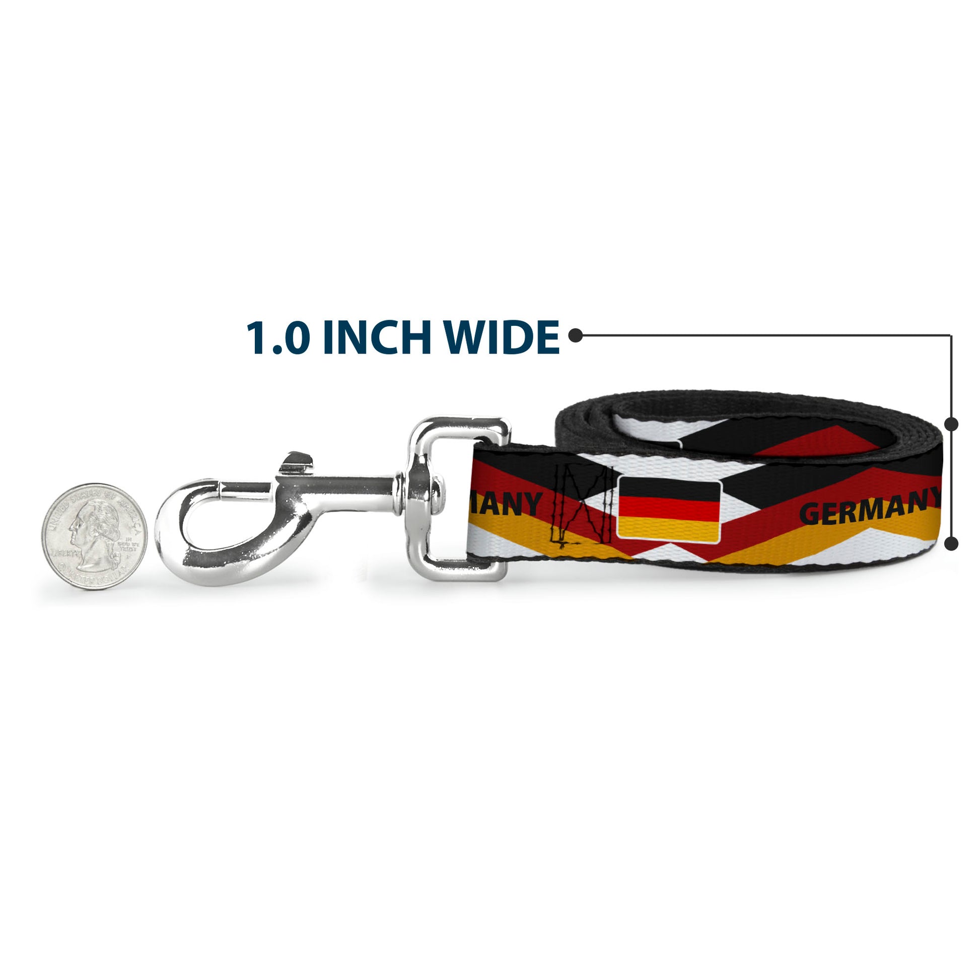 Dog Leash - Global Soccer Cup Series Germany Spirit Flag Dog Leashes Buckle-Down