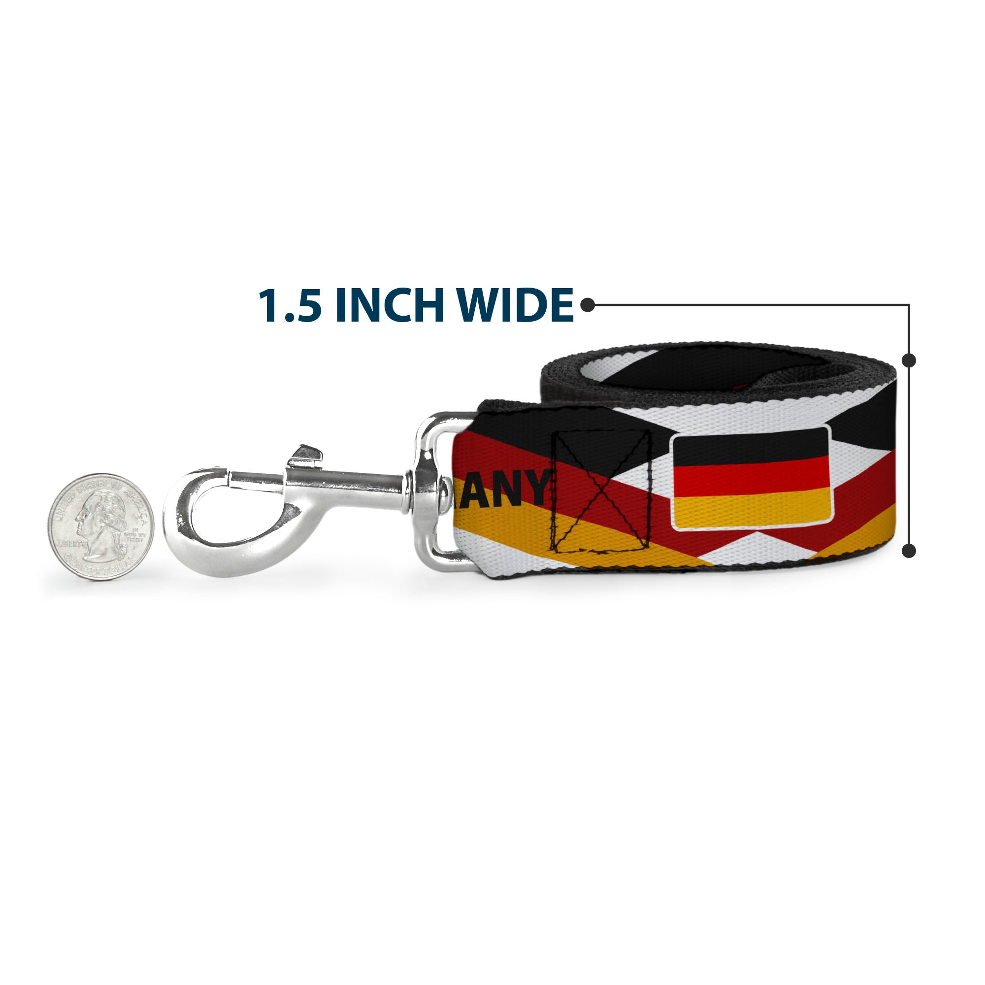 Dog Leash - Global Soccer Cup Series Germany Spirit Flag Dog Leashes Buckle-Down