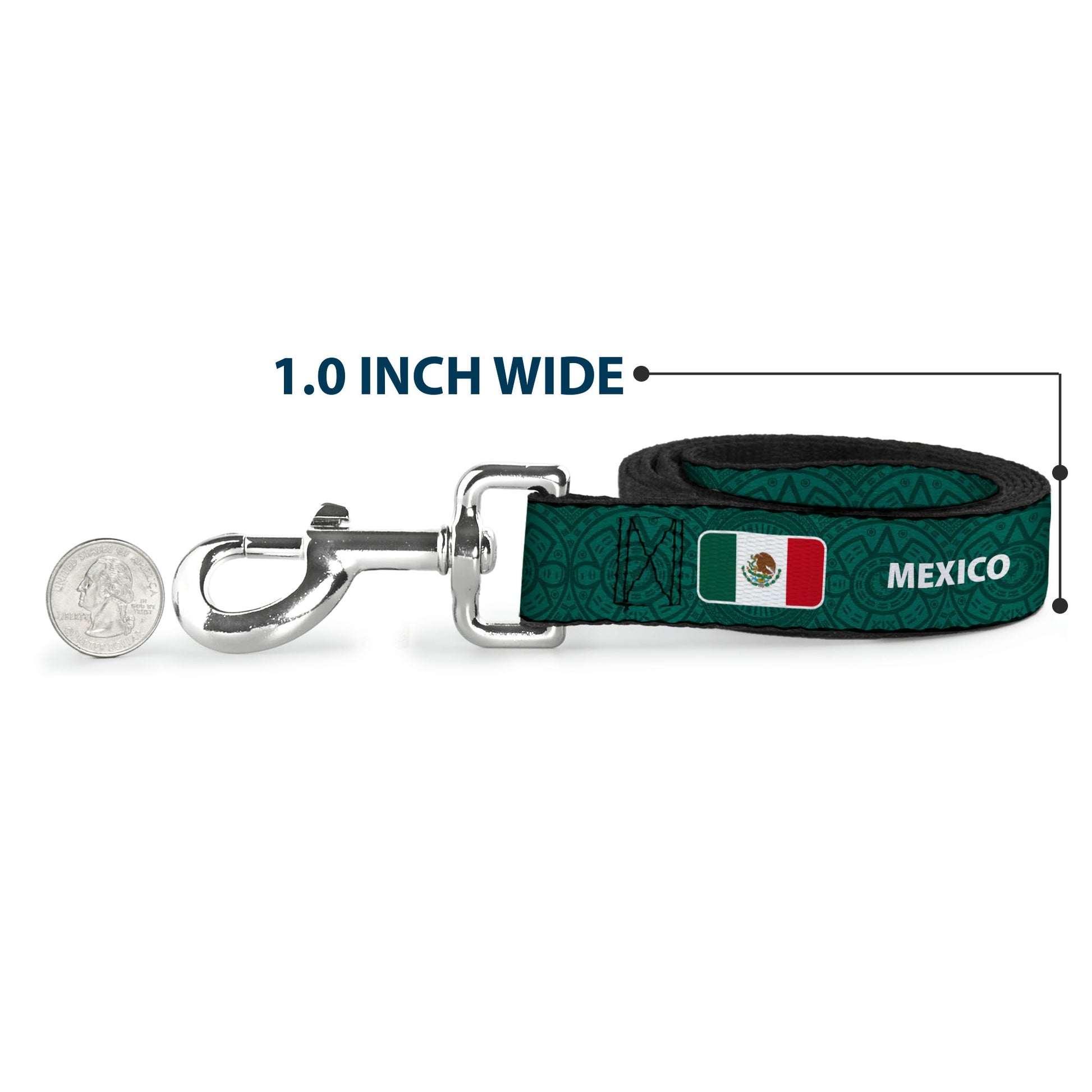Dog Leash - Global Soccer Cup Series Mexico Spirit Flag Dog Leashes Buckle-Down