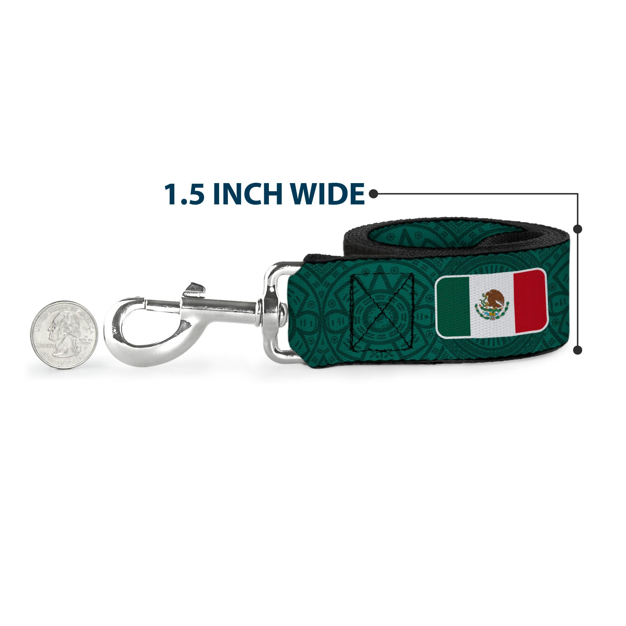 Dog Leash - Global Soccer Cup Series Mexico Spirit Flag Dog Leashes Buckle-Down