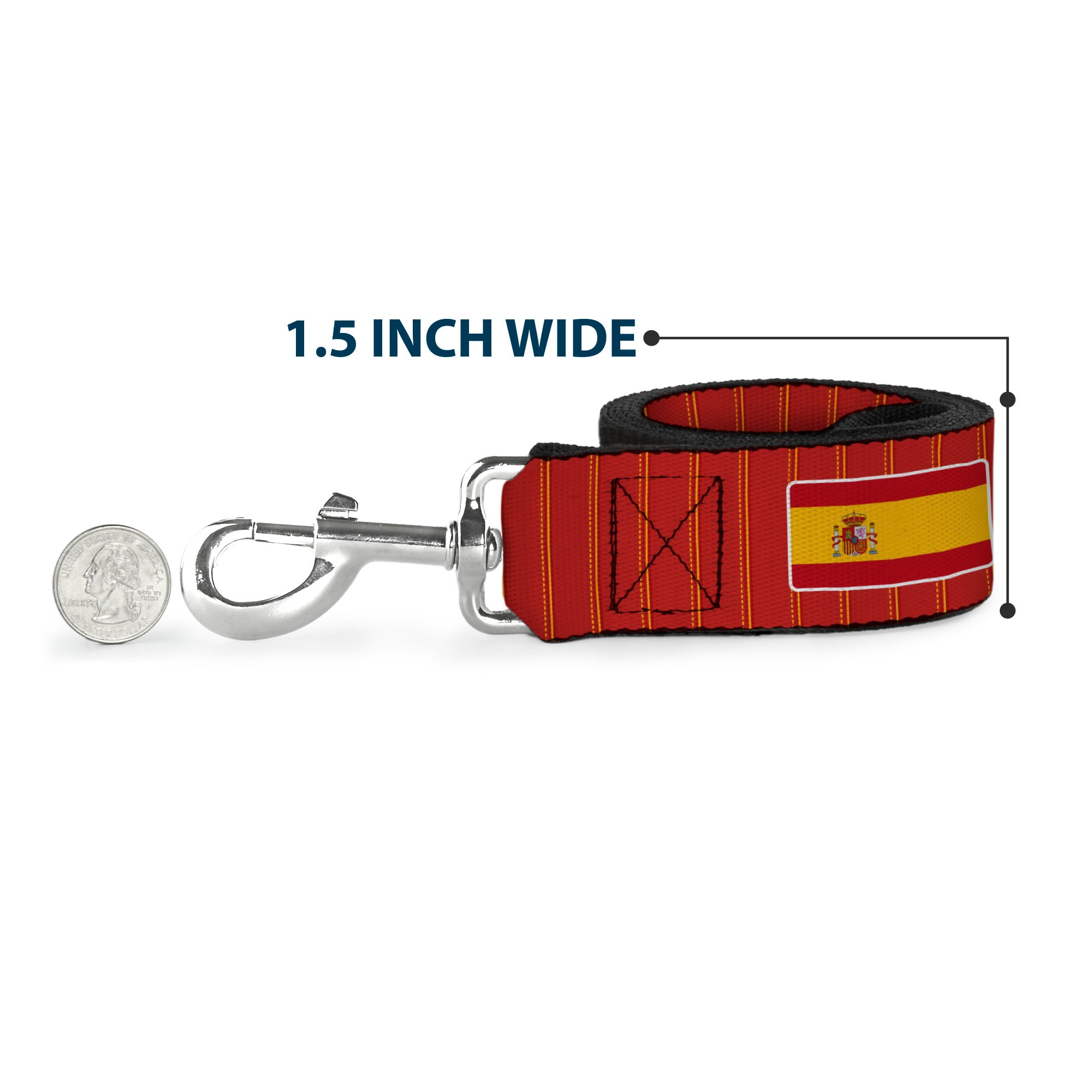 Dog Leash - Global Soccer Cup Series Spain Spirit Flag Dog Leashes Buckle-Down
