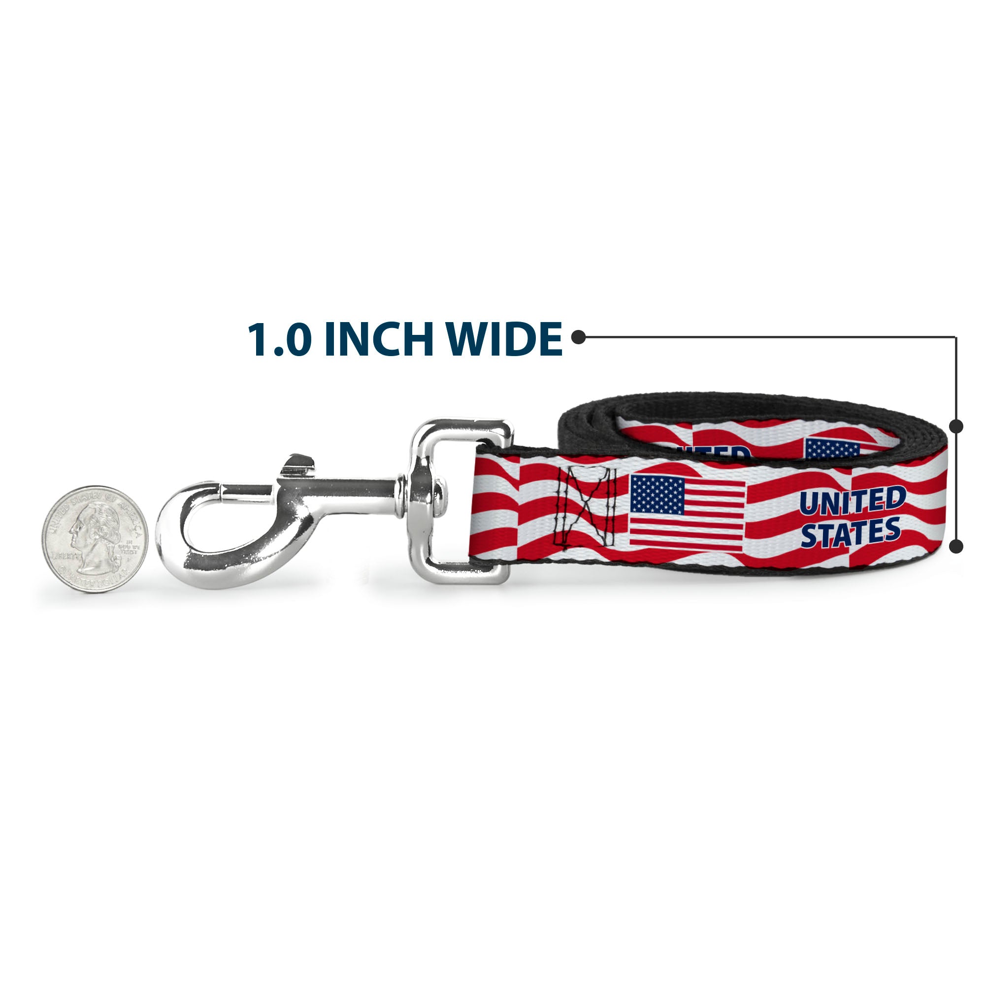 Dog Leash - Global Soccer Cup Series United States Spirit Flag Dog Leashes Buckle-Down