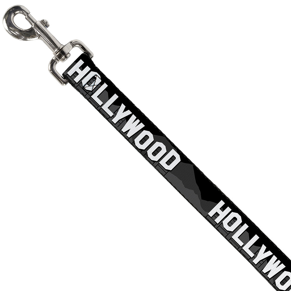 Dog Leash - HOLLYWOOD Sign Skyline Black/Grays/White Dog Leashes Buckle-Down