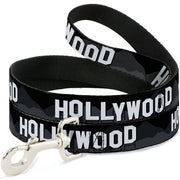 Dog Leash - HOLLYWOOD Sign Skyline Black/Grays/White Dog Leashes Buckle-Down