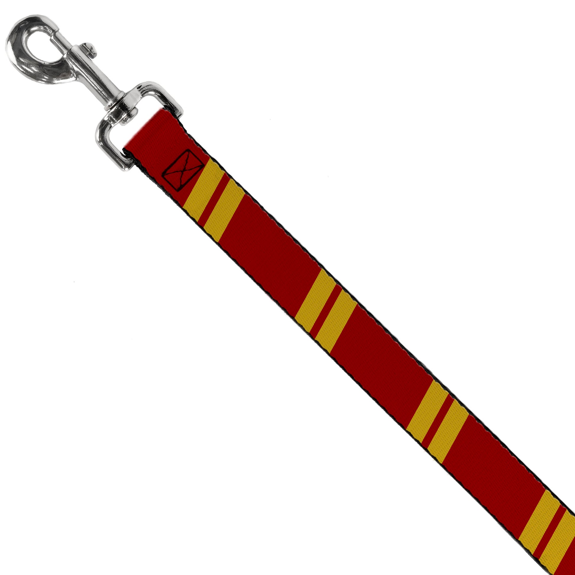 Dog Leash - Hash Mark Stripe Double Maroon/Gold Dog Leashes Buckle-Down