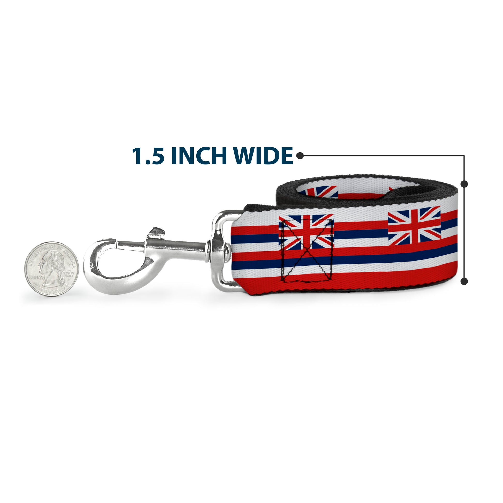 Dog Leash - Hawaii Flag Continuous Repeat Dog Leashes Buckle-Down