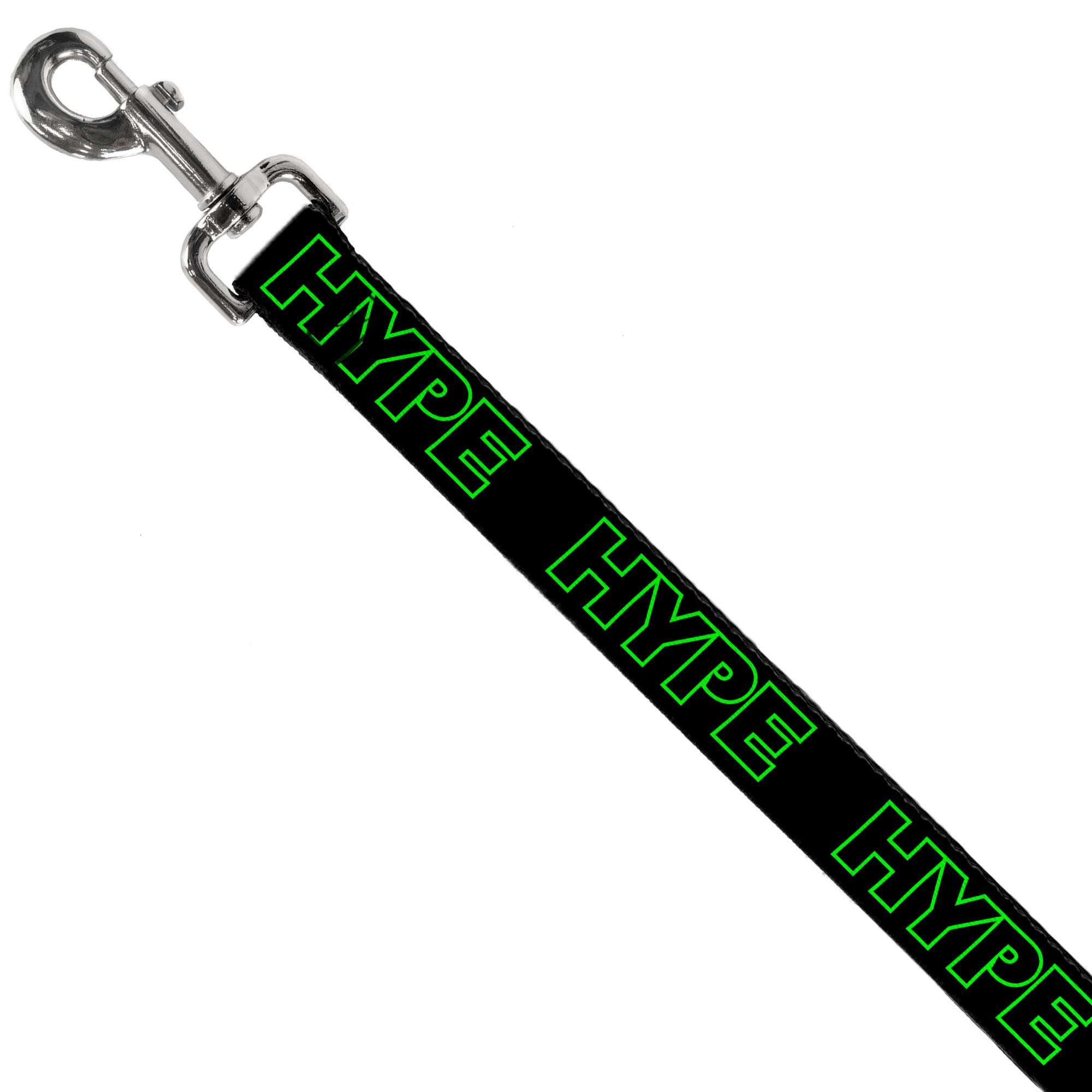 Dog Leash - HYPE Outline Black/Neon Green Dog Leashes Buckle-Down