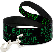 Dog Leash - HYPE Outline Black/Neon Green Dog Leashes Buckle-Down