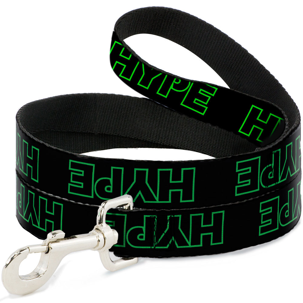 Dog Leash - HYPE Outline Black/Neon Green Dog Leashes Buckle-Down