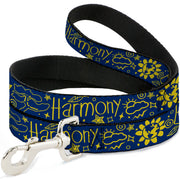 Dog Leash - HARMONY BALANCE LIFE Icons Collage Blue/Yellow Dog Leashes Buckle-Down