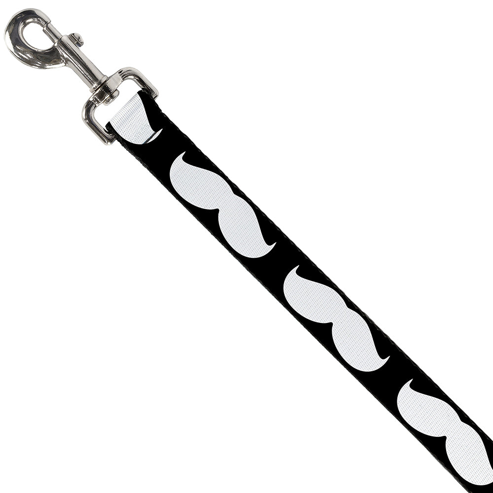 Dog Leash - Mustache Black/White Dog Leashes Buckle-Down