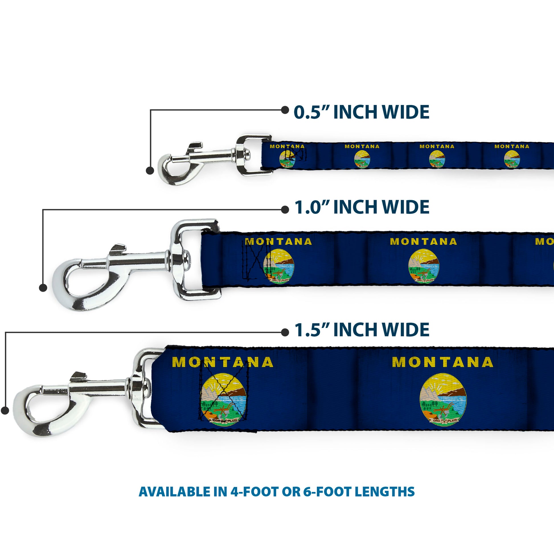 Dog Leash - Montana Flags Dog Leashes Buckle-Down