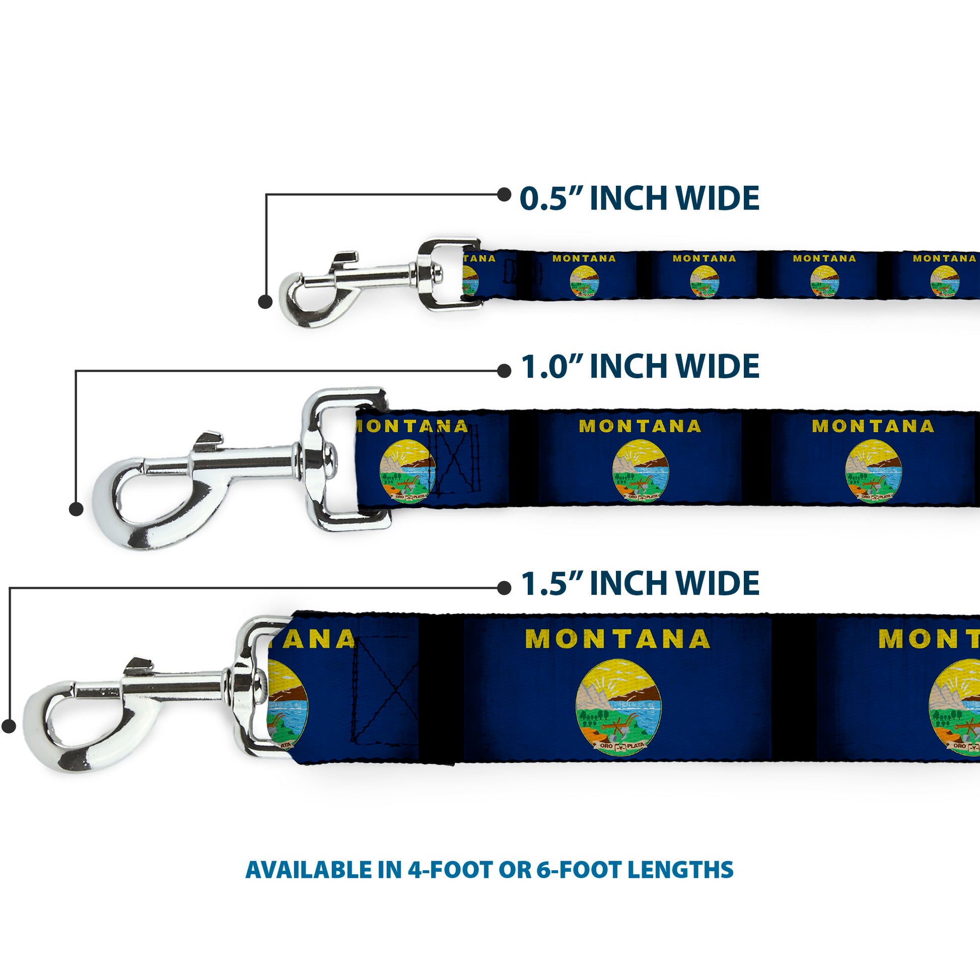 Dog Leash - Montana Flags2 Dog Leashes Buckle-Down