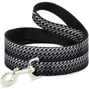 Dog Leash - Mustache Monogram Black/Grays Dog Leashes Buckle-Down