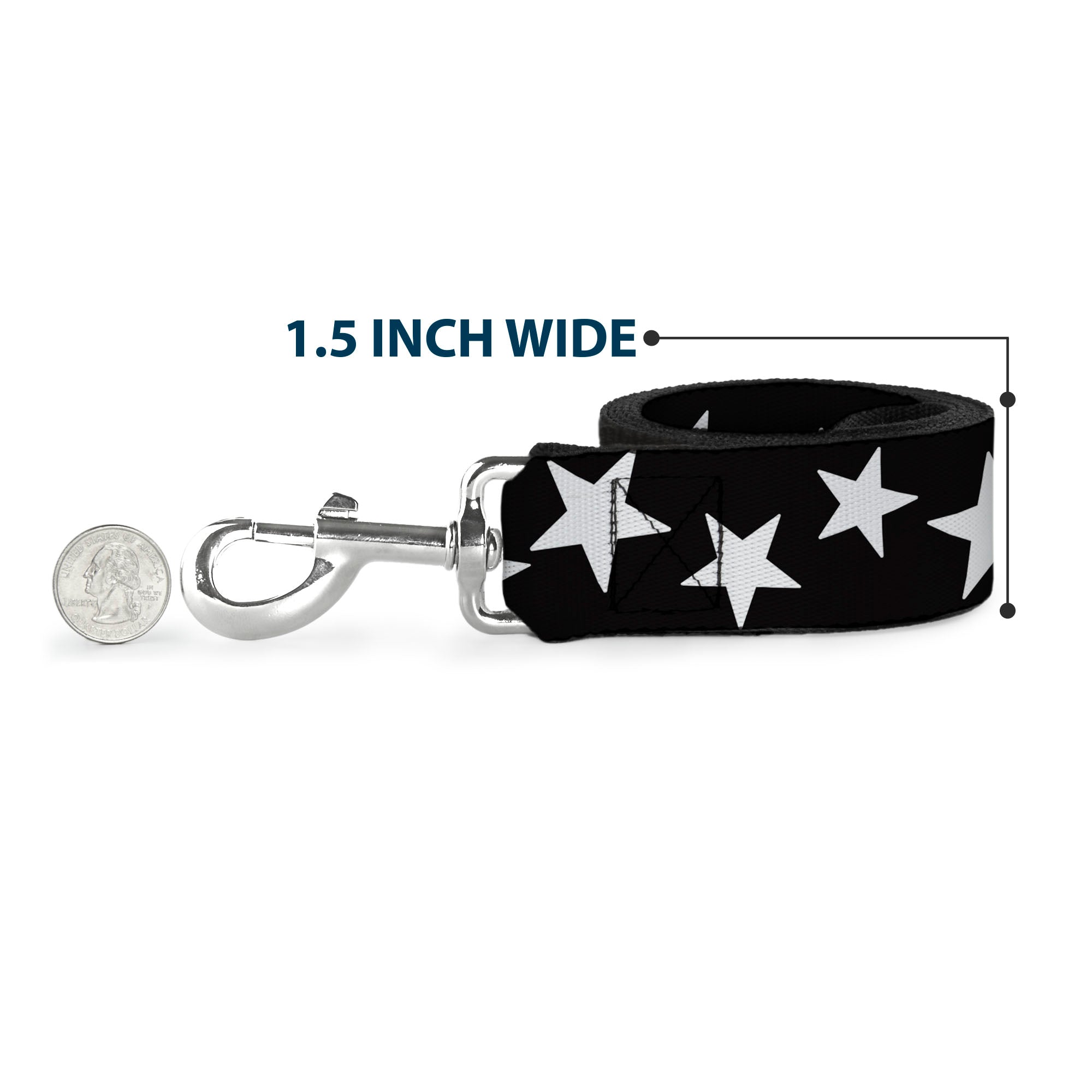 Dog Leash - Multi Stars Black/White Dog Leashes Buckle-Down