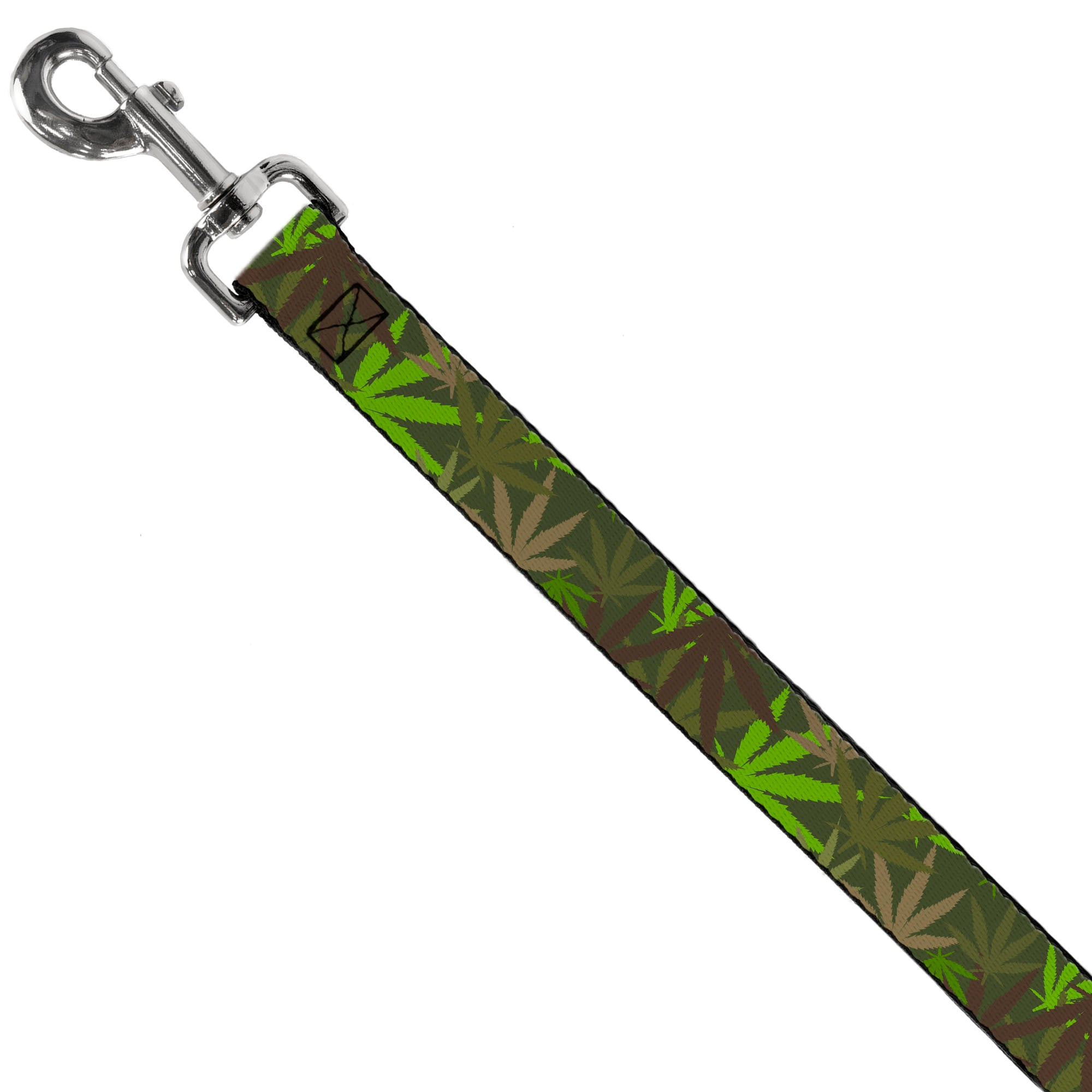 Buckle-Down Dog Leash - Marijuana Leaves Stacked Browns/Greens Dog Leashes Buckle-Down