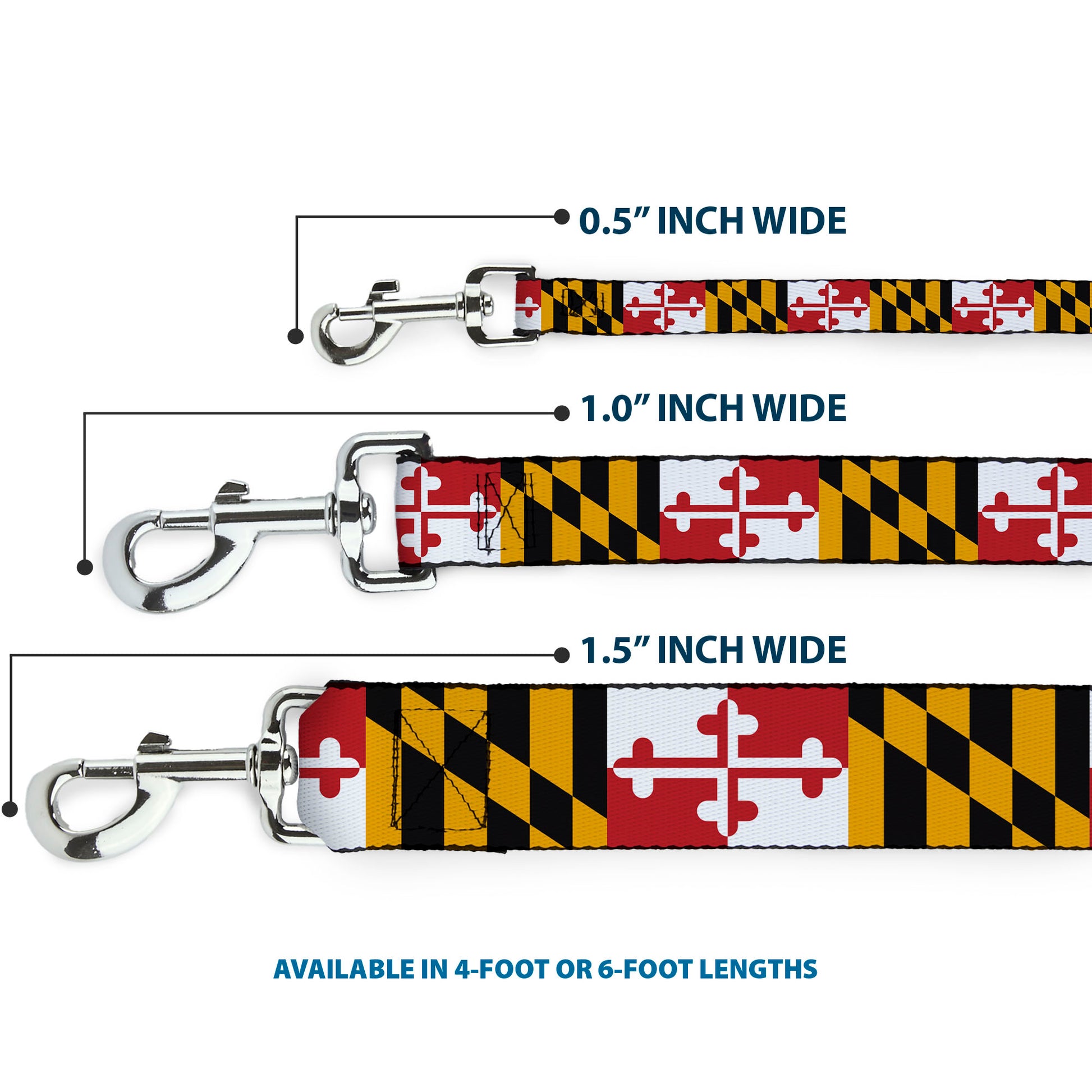 Dog Leash - Maryland Flags Dog Leashes Buckle-Down