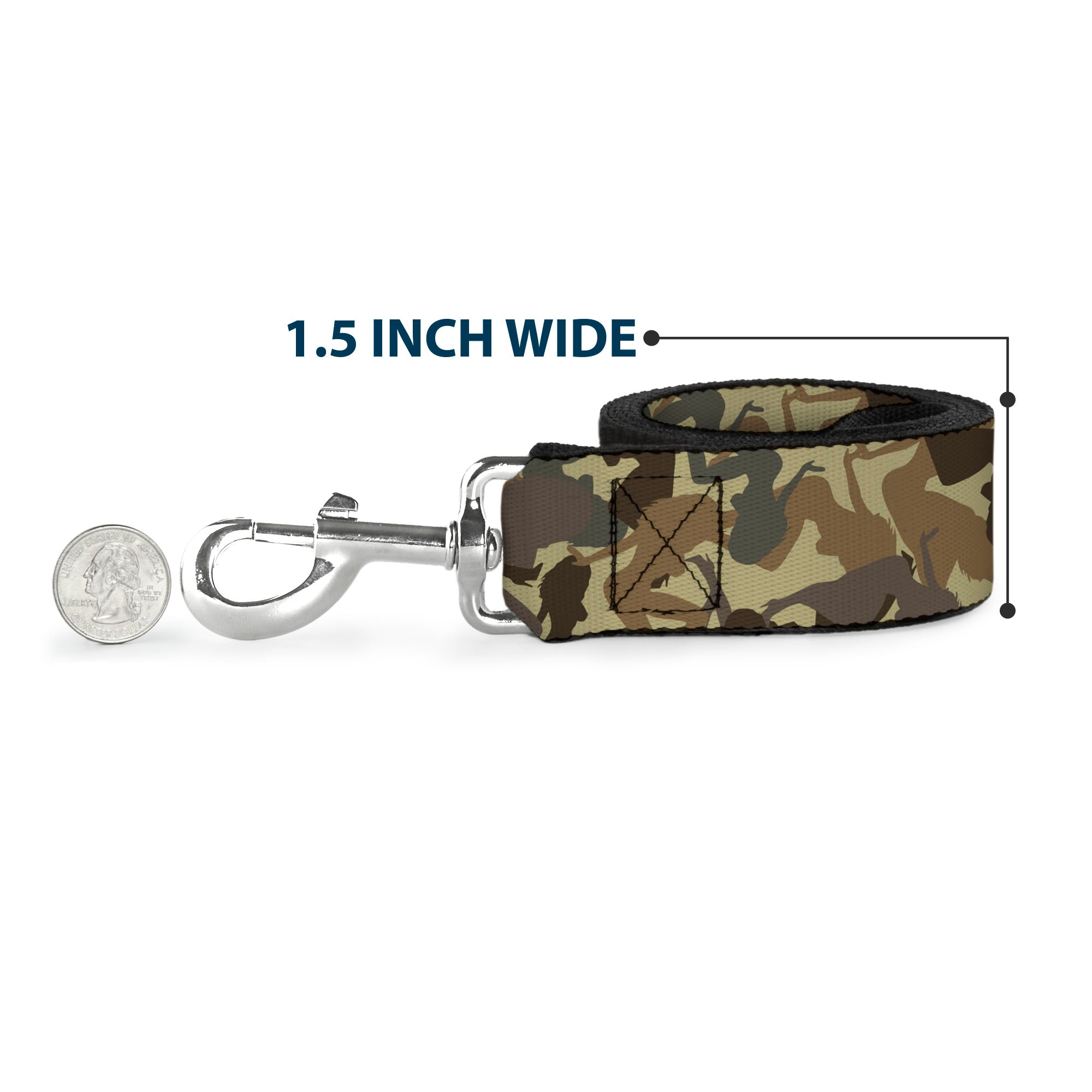 Dog Leash - Mud Flap Girls Camo Browns Dog Leashes Buckle-Down