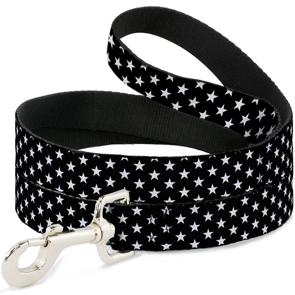 Dog Leash - Mini Stars3 Black/White Dog Leashes Buckle-Down