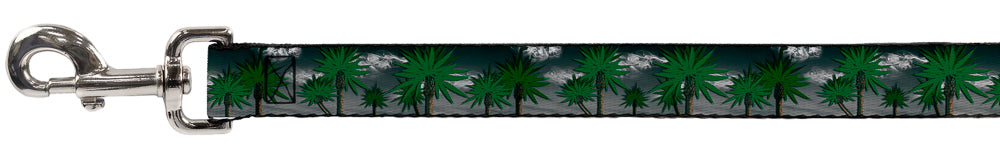 Buckle-Down Dog Leash - Marijuana Palm Trees/Clouds Dog Leashes Buckle-Down