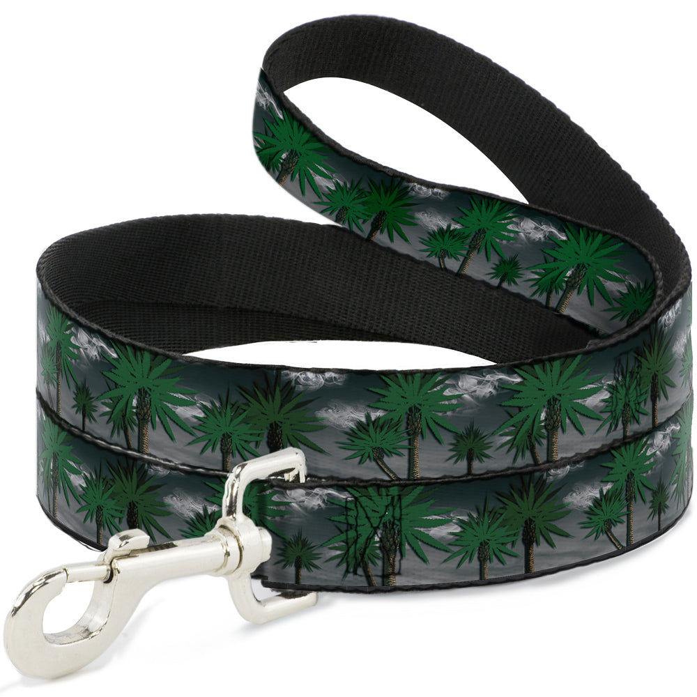 Buckle-Down Dog Leash - Marijuana Palm Trees/Clouds Dog Leashes Buckle-Down