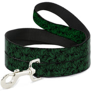 Buckle-Down Dog Leash - Marijuana Leaves Stacked Black/Green Dog Leashes Buckle-Down