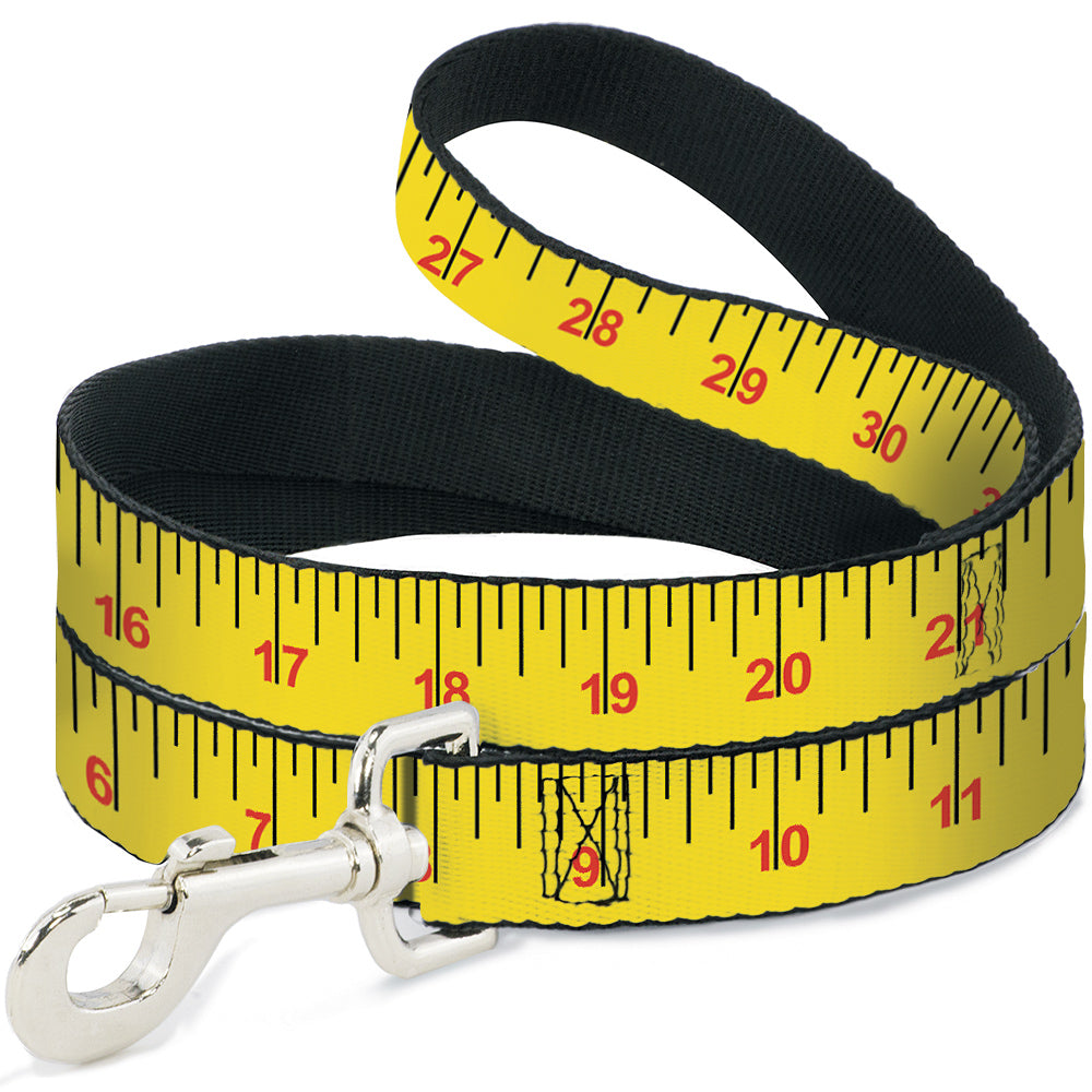 Dog Leash - Measuring Tape Yellow/Black/Red Dog Leashes Buckle-Down