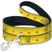 Dog Leash - Measuring Tape Yellow/Black/Red Dog Leashes Buckle-Down