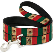 Dog Leash - Mexico Flag Continuous Vintage Dog Leashes Buckle-Down