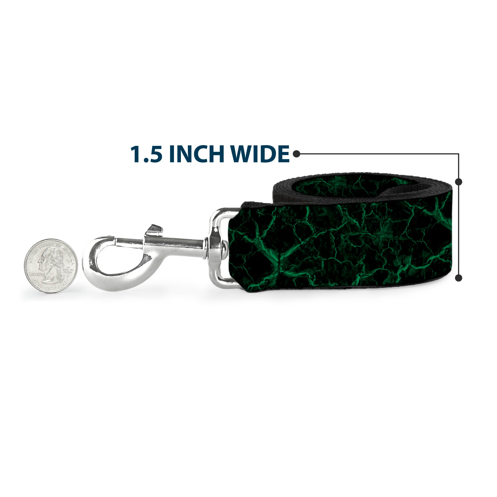 Dog Leash - Marble Black/Green Dog Leashes Buckle-Down