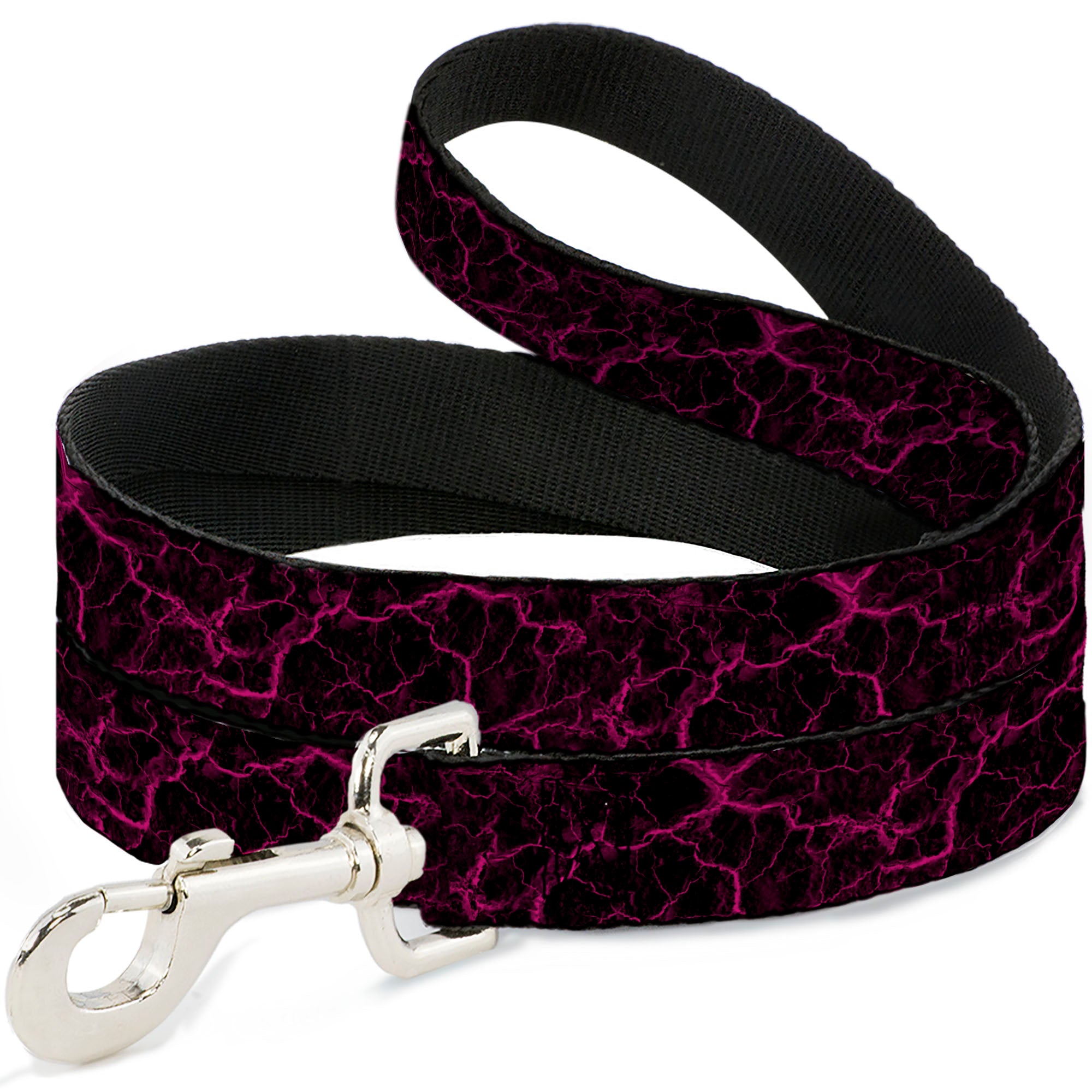 Dog Leash - Marble Black/Hot Pink Dog Leashes Buckle-Down